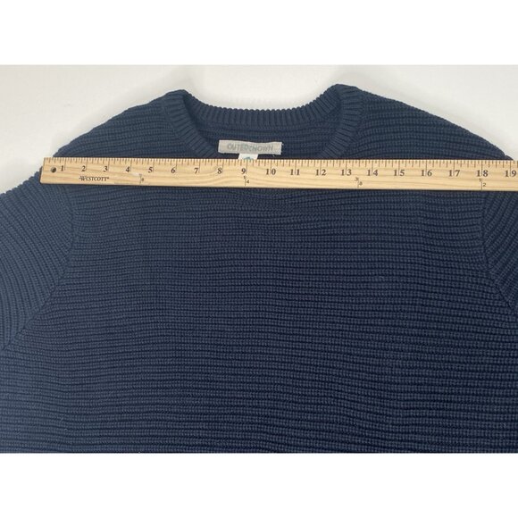 Outerknown Sweater Mens XXL Blue Organic Cotton Alpaca Wool Heavyweight Crew - Picture 14 of 16